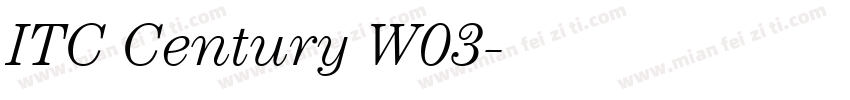 ITC Century W03字体转换